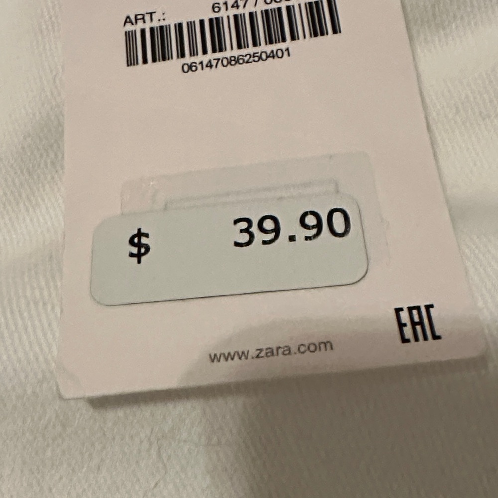 Zara White size 8  Women Jeans - Picture 6 of 11